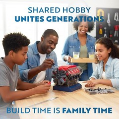 Realistic V8 Engine Model – Battery-Powered STEM Educational Kit for Ages 12+