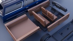 ABS-LIKE RESIN 3D PRINTED 1/25 1979 CADILLAC FLEETWOOD BROUGHAM WAGON KIT