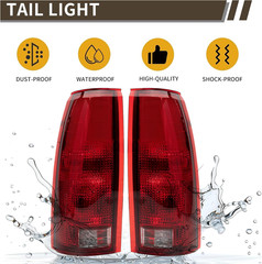 Tail Light Assembly Compatible With Chevy GMC C/K Truck 1988-1998, 1995-2000 Tah