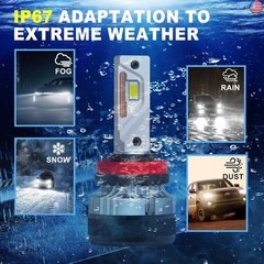 H11 LED Bulbs Super Bright, H8 H9 H16 Bulbs 900% 90000LM Brightness with Fan