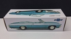 New 1968 Chevy Impala Convertible BLUE Custom Made Promo Model BOX ONLY..NO CAR