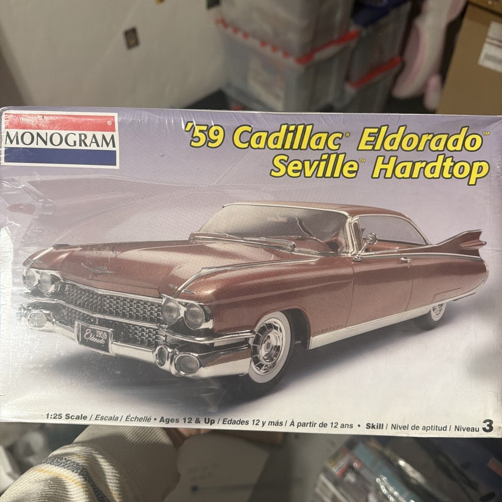 🚨Monogram🏆1/25 1959😎Cadillac Eldorado Seville Hardtop Model Kit SEALED