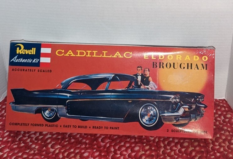 Revell Cadillac Eldorado Brougham Model Kit 1244 Sealed Vintage w/ Figures