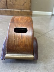 Vintage Wooden Hand Carved Classic Car 15″