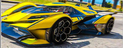 Lamborghini Race Car24Le Man Custom Built HyperCar12Carousel YELO1 18METAL Model