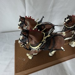VTG AMT Budweiser Clydesdales 8 Horse & Red Wagon Hitch Kit Built Plastic 35.5”