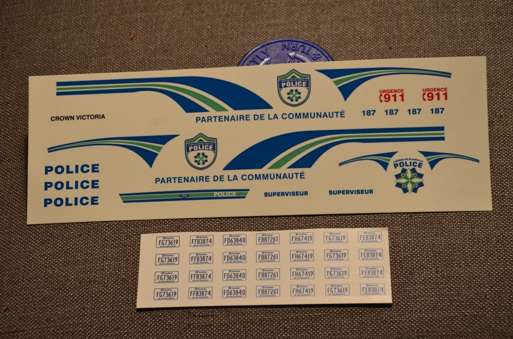 1/24, 1/25 Police Car decals (Bill Bozo – Therese-de Blainville, Canada)