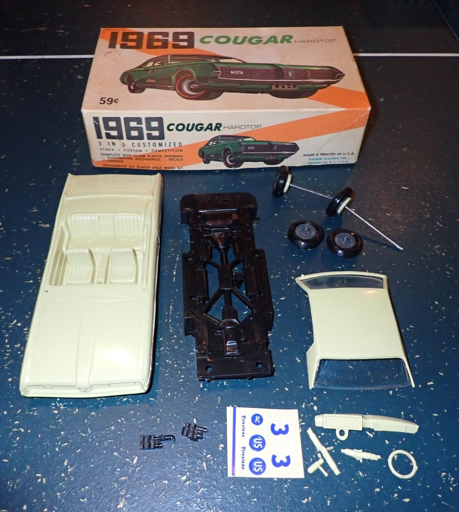 Palmer 1969 Mercury Cougar model kit 60s issue