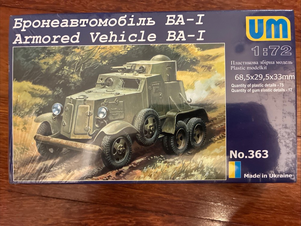 BAI WWII Soviet Armored Vehicle Plastic Model Kit UM 363 scale 1/72 Unimodel 363