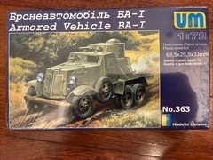 BAI WWII Soviet Armored Vehicle Plastic Model Kit UM 363 scale 1/72 Unimodel 363