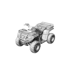 LYTA203 3D Printed Adult 4-Wheel Off-Road Beach Buggy Miniature Outdoor Scene Or