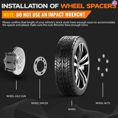 LUJIANI 4 Pack Universal Wheel Spacers, 2/9″ (5.8 mm) Die Cast Replacement