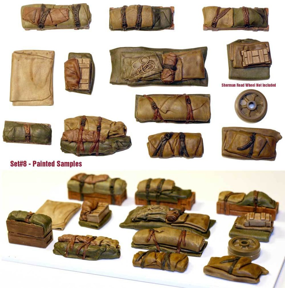 1/35 Universal Tents Tarps & Crates #8 – Value Gear Details – Resin Stowage