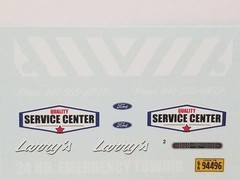 1972 FORD F350 Tow Truck DECAL SHEET from Moebius 1:25 Model Kit 72 DECALS