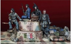 1: 35 Resin Model Assembly Kit, GK, Tank Crew (4 People with Accessories), Un…