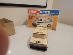 *Rare / Vintage* Monogram Snap Tite Police Van Built Model Kit “Junkyard”