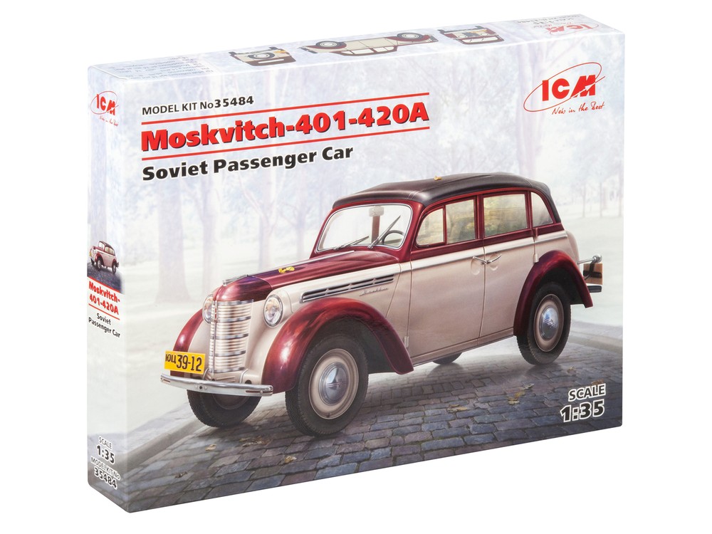 ICM 35484 – Moskvitch-401-420A, Soviet Passenger Car – Scale Model Kit