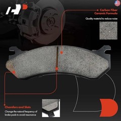 A-Premium 12.00 inch (304.70mm) Front Drilled and Slotted Disc Brake Rotors +
