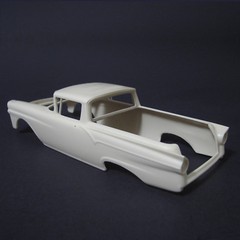 NB292 1:25 scale, Jimmy Flintstone 1957 Ford Ranchero custom 300 chrome car body
