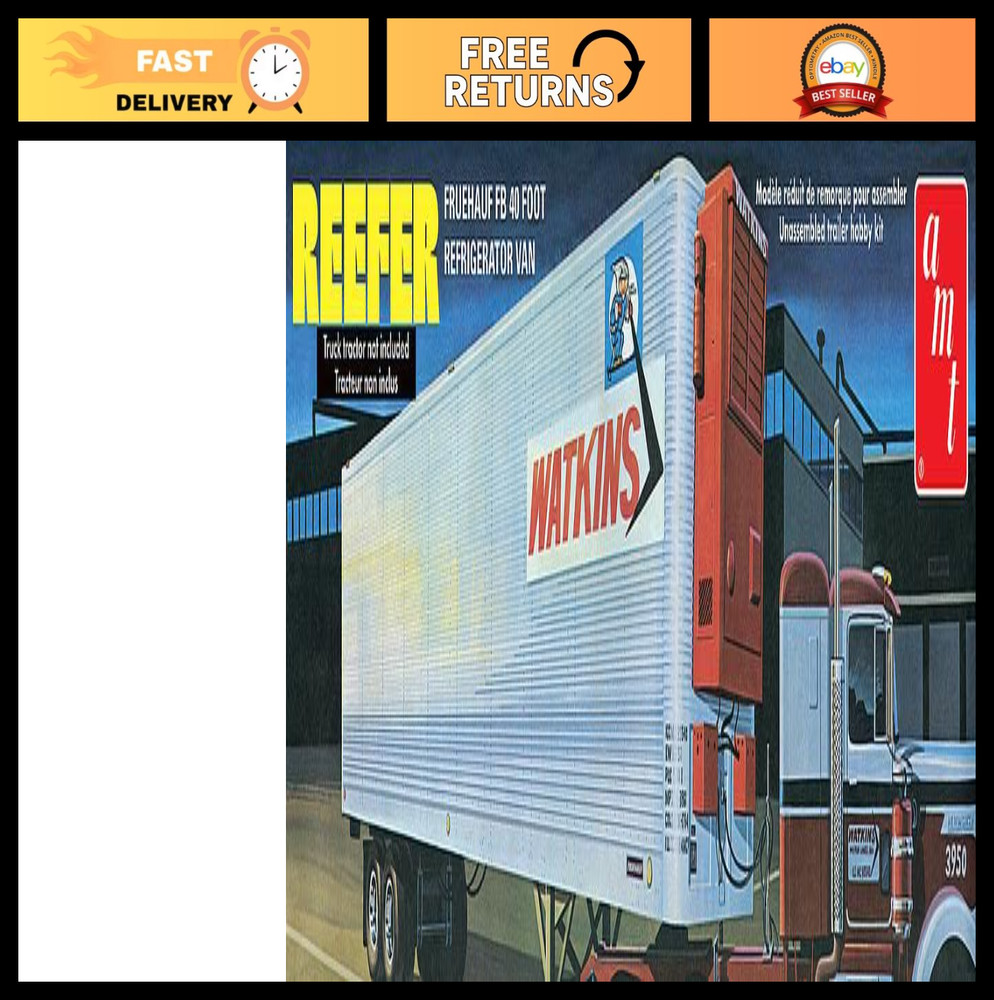 40′ Reefer Trailer Model Kit – 1:25 Scale, Detailed Watkins Design, Build & Coll