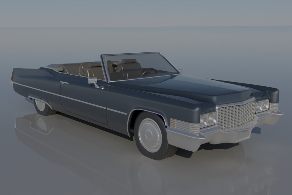 ABS-LIKE RESIN 3D PRINTED 1/25 1970 CADILLAC DEVILLE CONVERTIBLE KIT