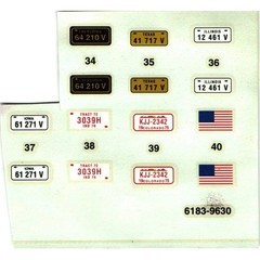 Early Iron and Misc License Plate Decals Lot Good Vintage 1/25