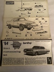 Vintage Annual AMT 1964 Buick Wildcat Ht Model Kit Instructions Sheet Only