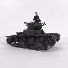 T-26 Soviet Russian WW2 Gray Light Tank (Refitted German) Built 1:35? Plastic