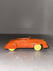 Irwin Plastics Corp Orange Convertible with Yellow Tires Toy