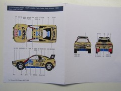 Decalpool 1/24 Scale Camel Peugeot 405T 16GR P-D ’90 Decalsheet DP330 for Tamiya