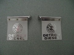 “DETROIT DIESEL” TAMIYA 1/14 SCALE MUD FLAP VINYL DIE CUT DECALS 1:14