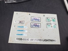 😎🚦AMT ERTL 1994 Ford F-150 Lightning 1:25 Scale Model Kit #6153 – bad decals🤑