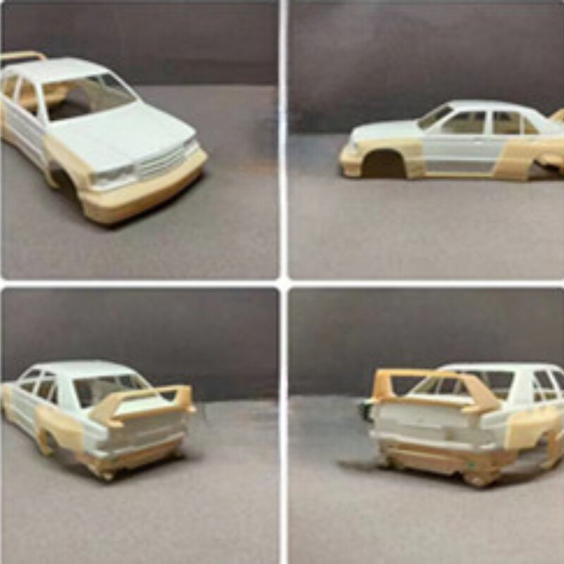 Wide Body Resin Kit for Mercedes Benz 190E Rocket Bunny Unpainted Model 1/24th