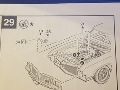 71 Olds 442 RADIATOR HOSES from Revell 1:25 Model Kit 1971