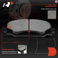 A-Premium 10.83 inch (275mm) Front Drilled and Slotted Disc Brake Rotors +