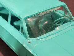 Hubley 1960 Ford Country Sedan 1/24 Scale Nicely Built Kit with Box – Aqua