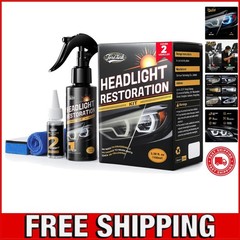 Toretark Headlight Restoration Kit – No-Sanding, Restore Yellowed, Foggy Headlig
