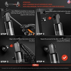 A-Premium Rear Tailgate Hatch Lift Supports Shock Struts Compatible with Jeep