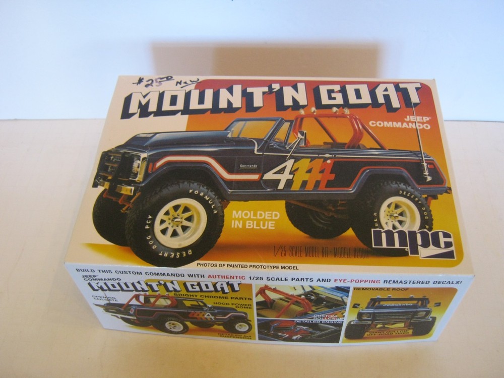 MPC “MOUNT’N GOAT” JEEP COMMANDO RETRO DELUXE MODEL KIT 1/25 SCALE. Open Box!!