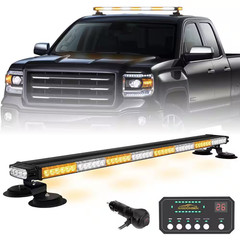 37 In. 104-LED Emergency Strobe Light Bar Magnetic-Mount Flashing Warning Roof L