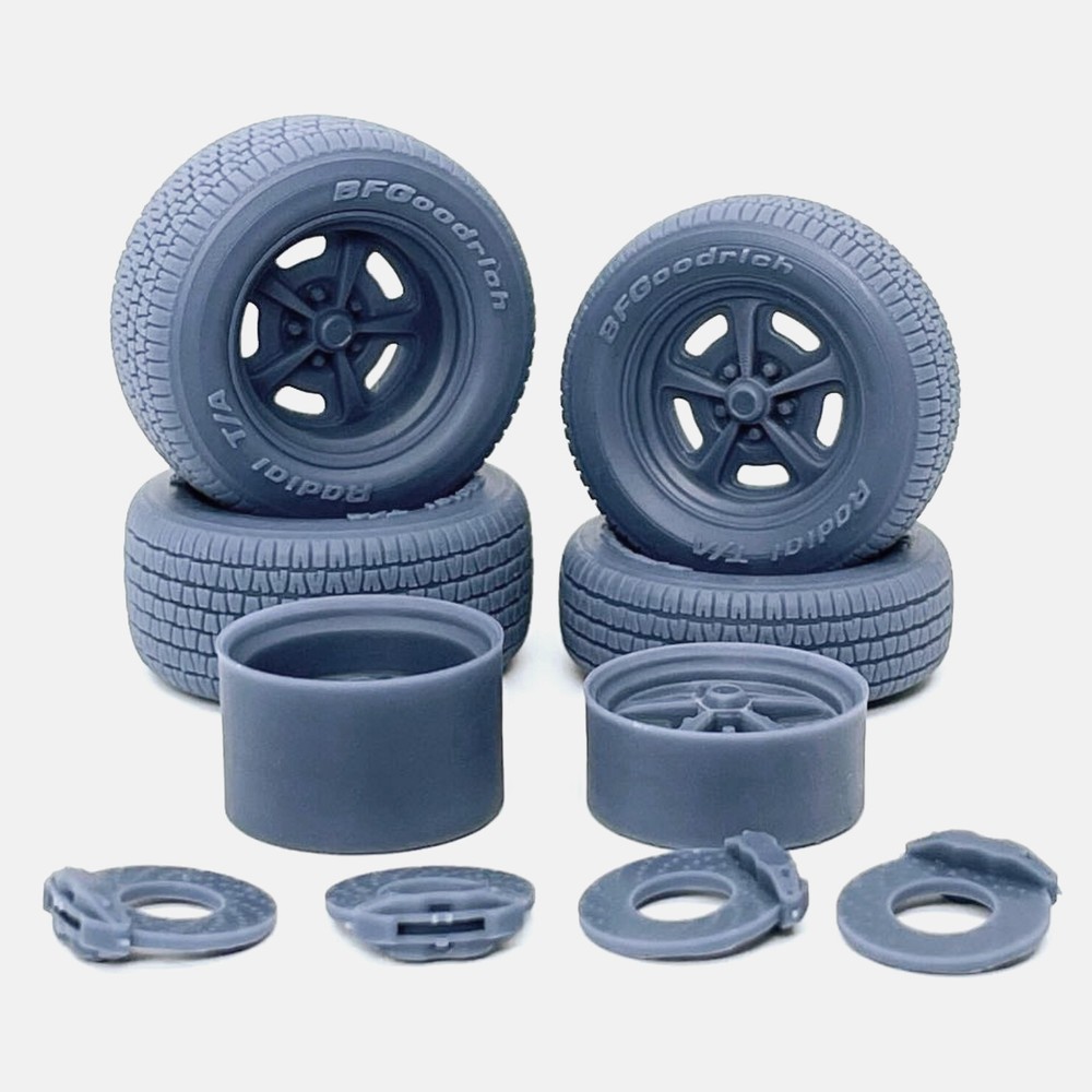 1/24 Resin 15 inch Magnum 500 Wheels, BFGoodrich Radial T/A Tires, and Brake Set
