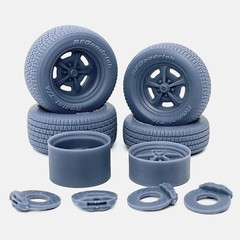 1/24 Resin 15 inch Magnum 500 Wheels, BFGoodrich Radial T/A Tires, and Brake Set
