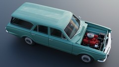 3d Printed 1/25 1965 Plymouth Valiant Station Wagon Model Kit