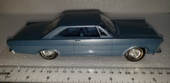 Vintage 1965 FORD GALAXIE 500 XL 2 door hardtop 1/25 dealer promo car blue ’65