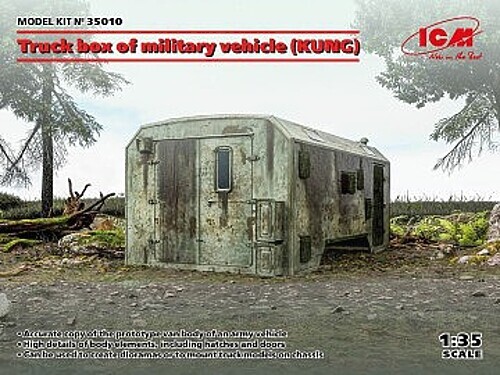 ICM Truck Box of Military Vehicle (KUNG) – Plastic Model Military Vehicle Kit