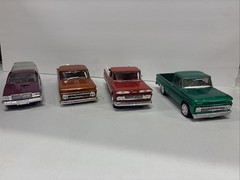 Lot Of 4 BUILT Model Cars Trucks NICE Lot#023 Chevy