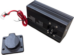 10 Amp Panel Mount 12V Battery Charger for Hydraulic Dump Trailer, Car, Marine.