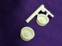 TWO REAR BRAKE DRUMS from Diamond REO Truck Tractor 1:25 AMT Model Kit