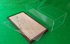 22″L x 9 3/4″W x7″H Pocher 1/8 Acrylic Display Case Showcase Wood Base 1:8 Model