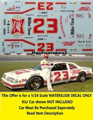 POWERSLIDE 336 #23 MILLER TIME 1983 PONTIAC LEMANS DAVEY ALLISON 1/24 DECAL